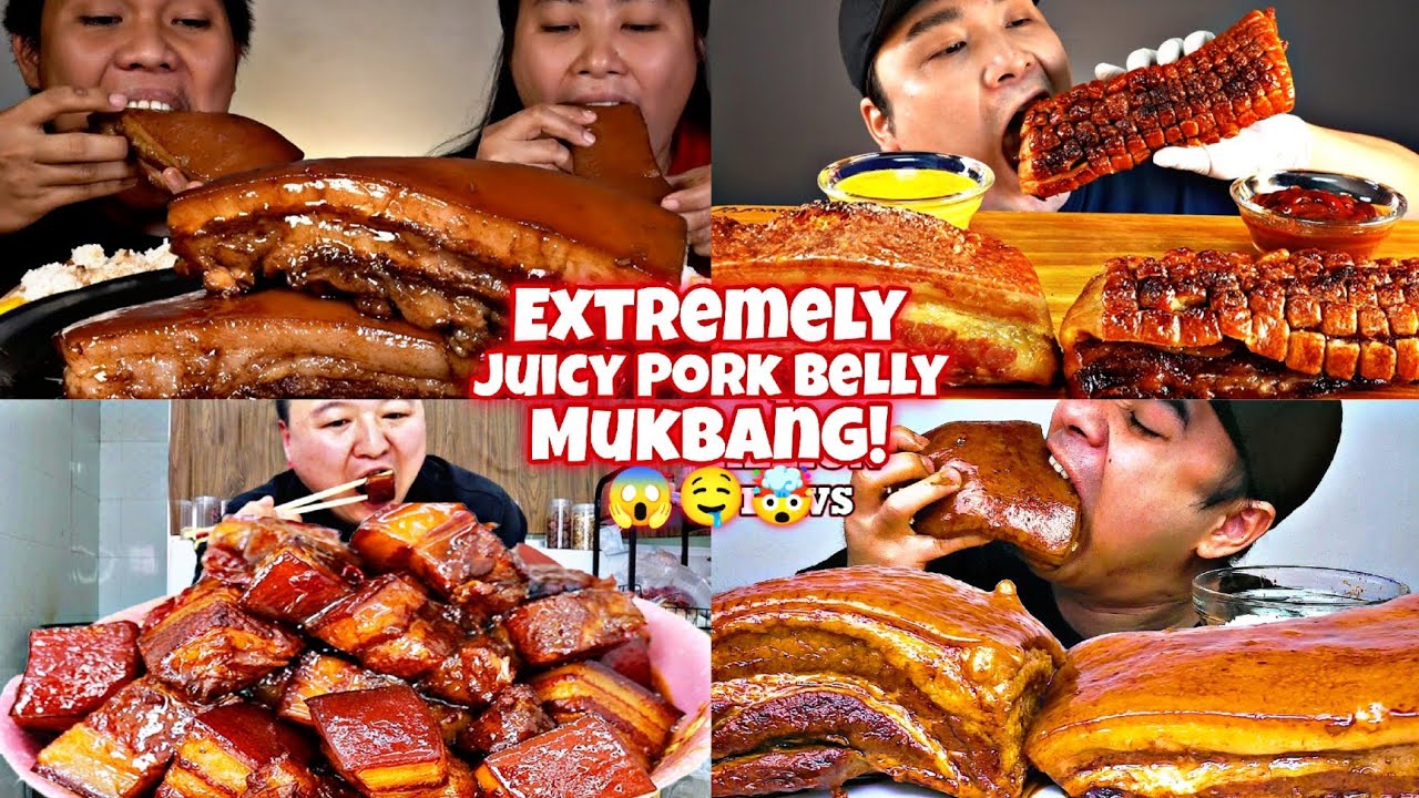 How Mukbangers Around The World Eat The JUICIEST PORK BELLY!😋🤯😱😵