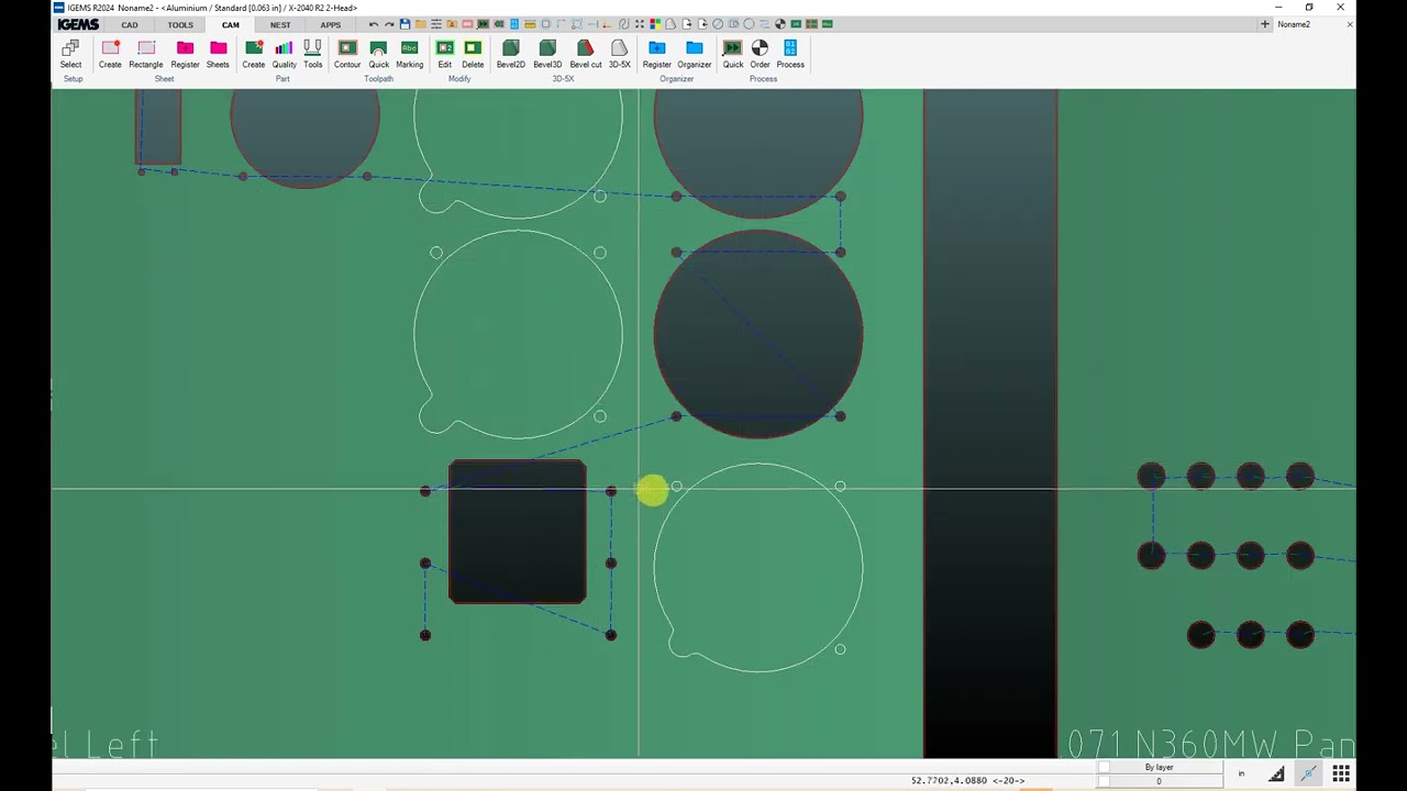 IGEMS 2024 Basics - Part 1 - Import DXF, Analyze, Clean and Create Parts