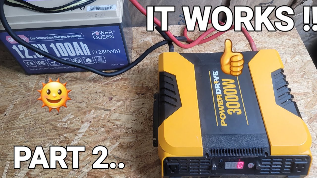 12vlt  3000W INVERTER FROM POWERDRIVE...IT WORKS !!...PART 2