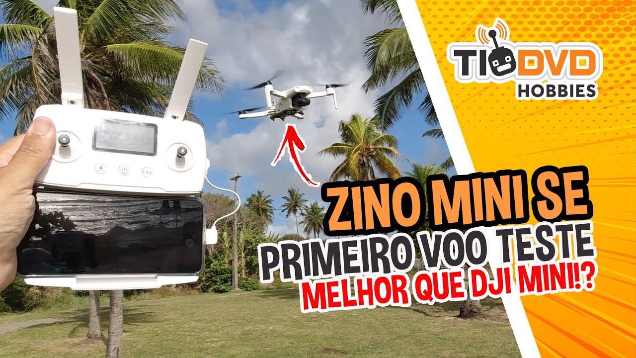 HUBSAN ZINO MINI SE PRIMEIRO VOO TESTE DRONE BARATO MELHOR QUE DJI MINI SE CAMERA 4K DISTANCIA 6KM