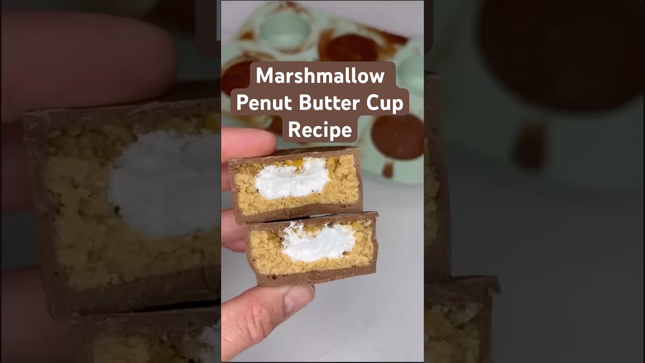 Peanut Butter Cup Marshmallow and Pretzel Cake Puck recipe! #cakepucks