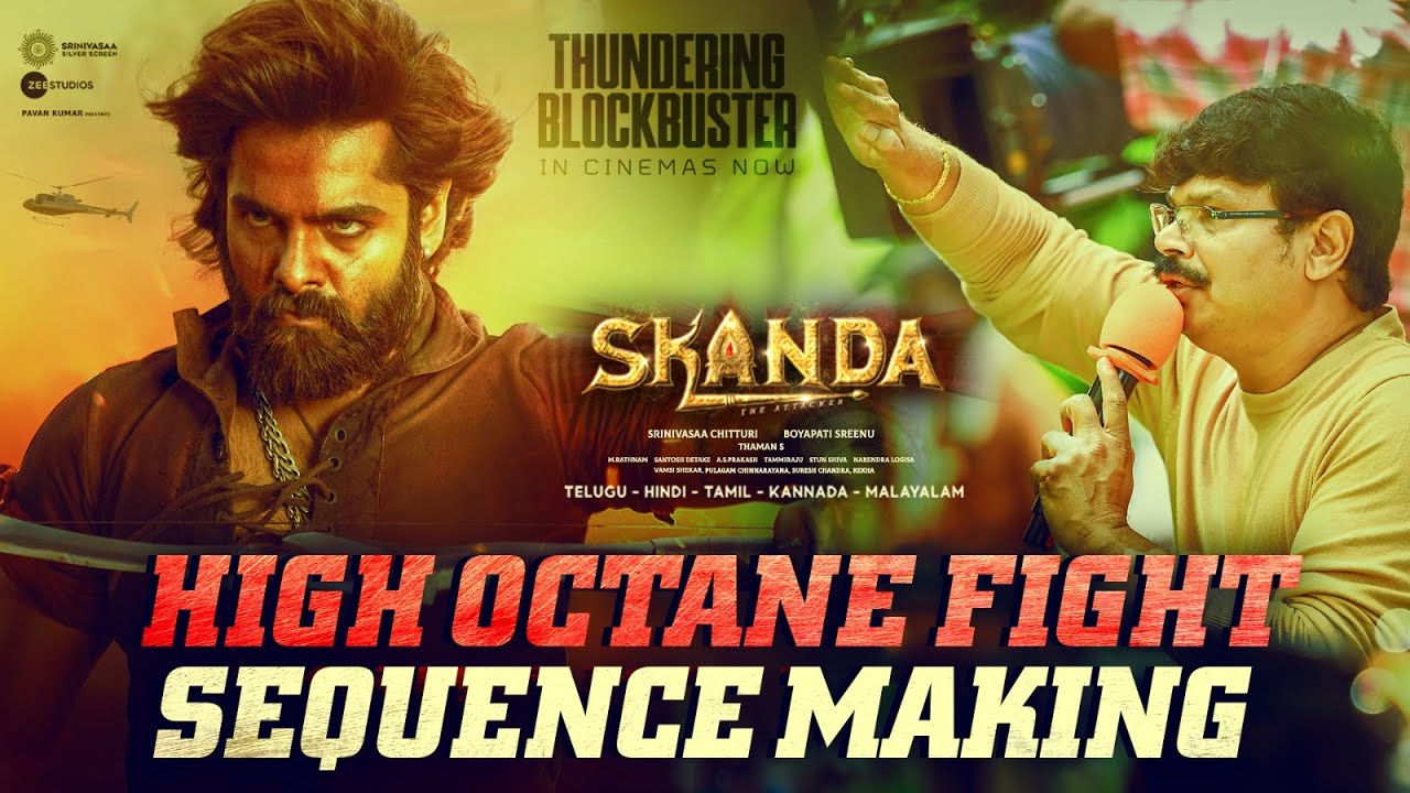 HIGH OCTANE FIGHT sequence making | Skanda | Ram Pothineni,Sree Leela | Boyapati Sreenu | SS Screens