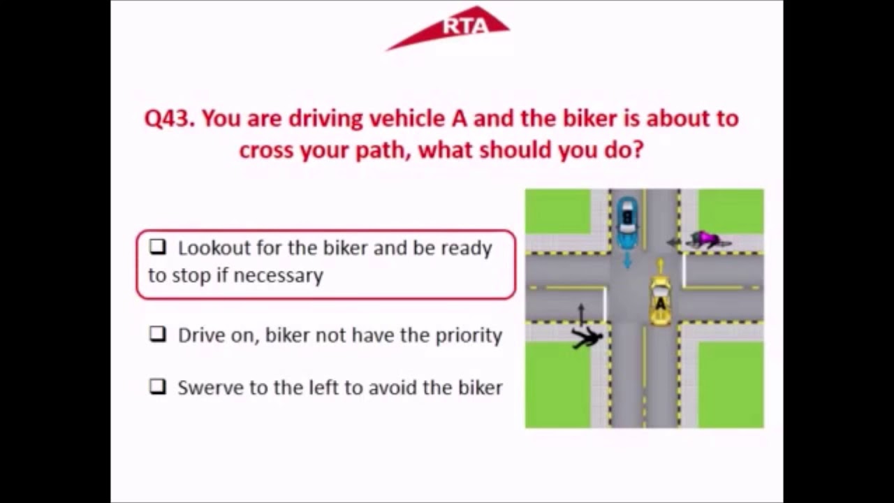 RTA TEST 2022, All 150+ sample questions