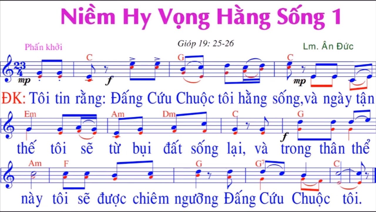 NIỀM HY VỌNG HẰNG SỐNG 1 - LM ÂN ĐỨC - Trình bày Cđ Mông Triệu gx. Fatima - ( NL - 2.11 Lễ Các Đẳng)