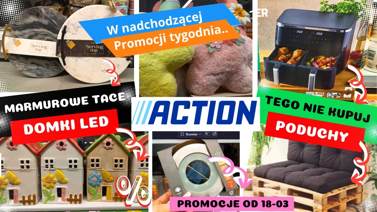 ACTION 😱 TO BĘDZIE W PROMOCJI OD 18-03 DO 24-03🌸PODWÓJNA FRYTKOWNICA BEZTŁUSZCZOWA🪻@PROMOCJE ACTION ​
