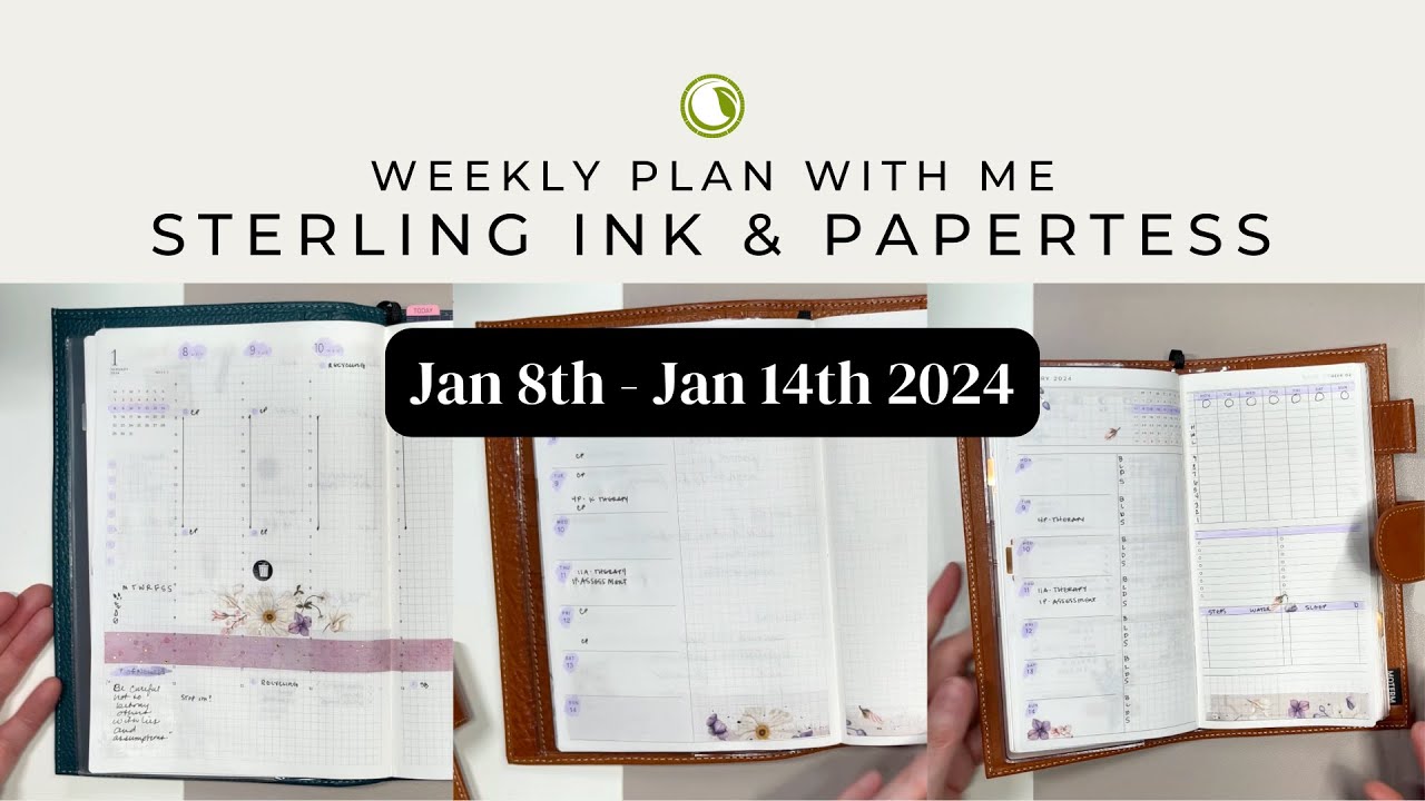 Plan With Me Jan 8th - Jan 14th, 2024 | Sterling Ink & Papertess