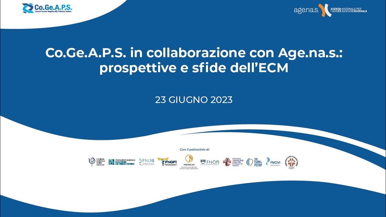 Prospettive e sfide dell&rsquo;Ecm Cogeaps - Agenas