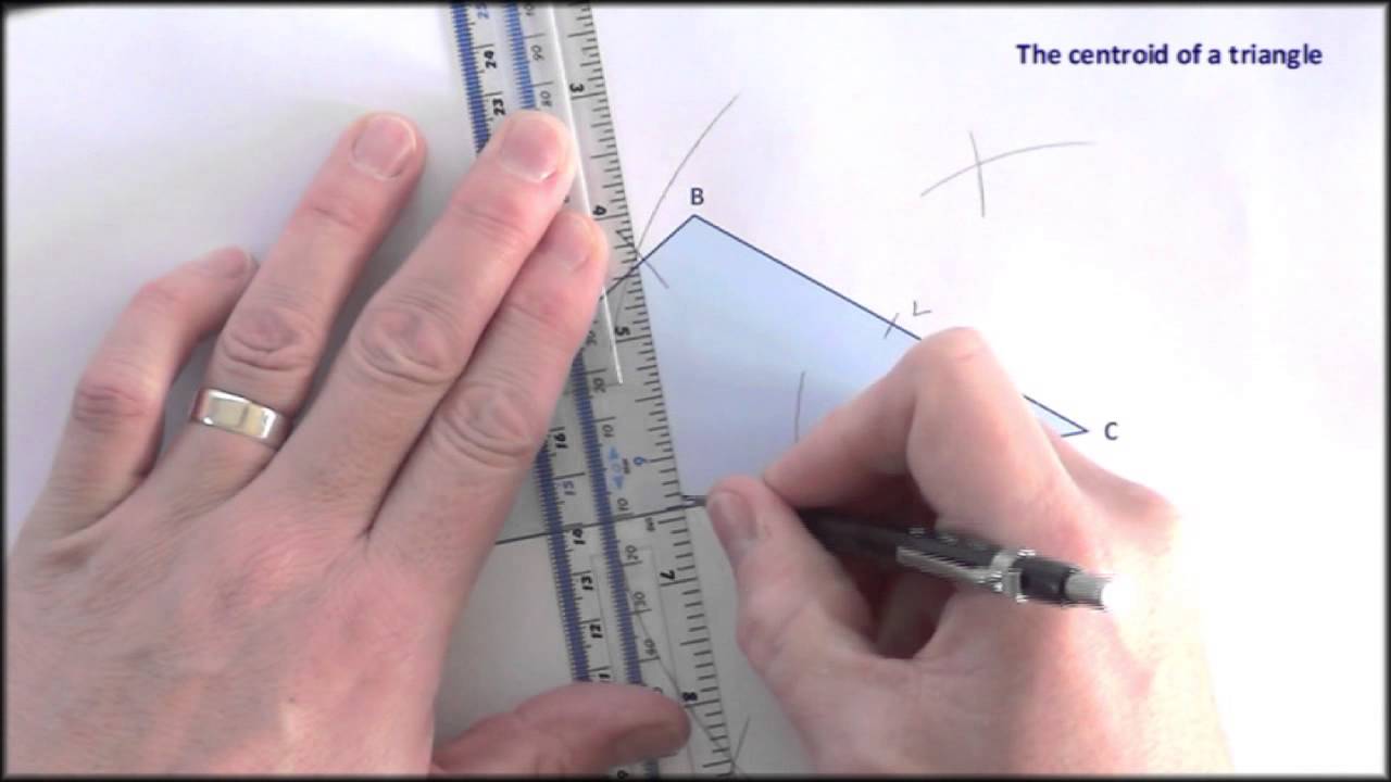 Straightedge and compass: constructing the centroid of a triangle