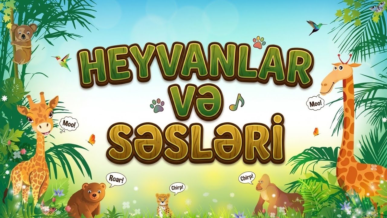 Heyvanlar və səsləri (🐢🐍🐇🐀🐕🐄)