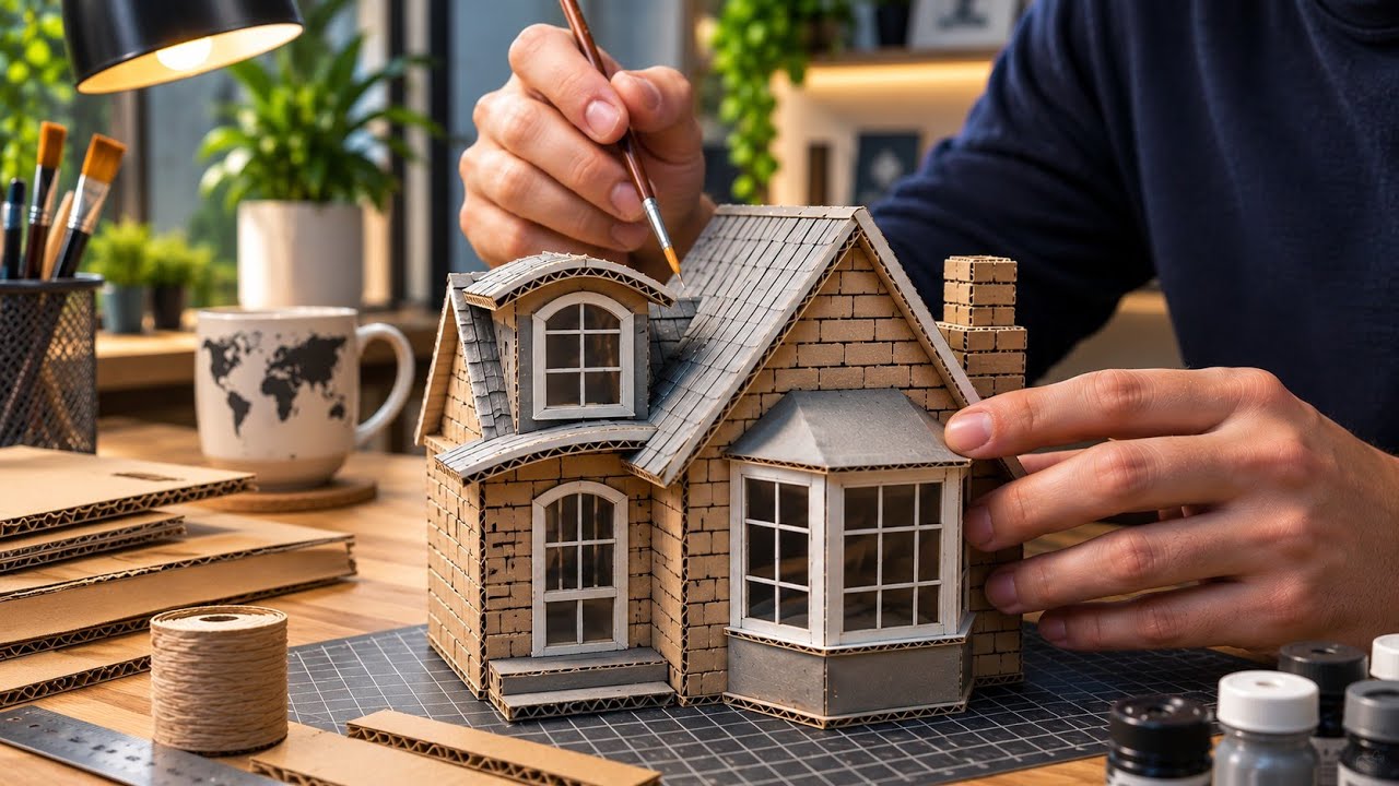 Amazing DIY Modern Mansion from Cardboard | Step by Step Guide