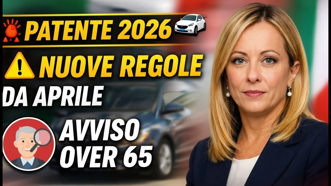 NUOVE NORME PATENTE 2026: In Vigore da Aprile | Avviso Importante per Over 65 – INPS