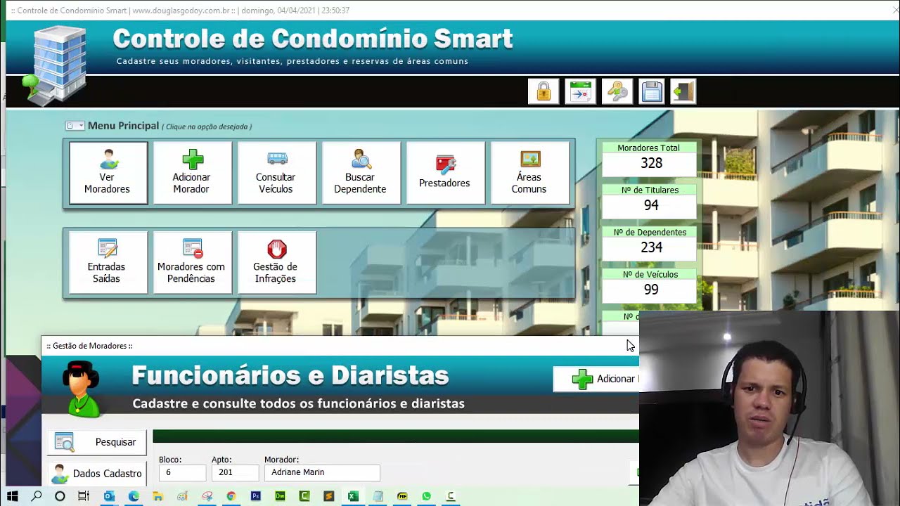 Sistema de cadastro de moradores e visitantes para seu condomínio