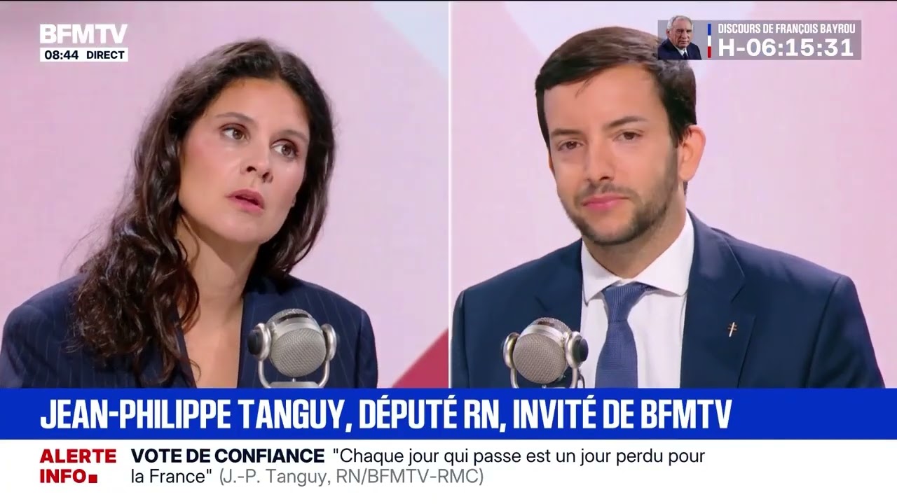 Jean-Philippe Tanguy : "La politique d'Emmanuel Macron nous a mené dans le mur !" (BFMTV)