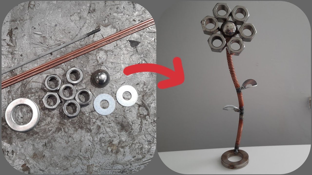 Homemade Metal Flower Welding Metal Art