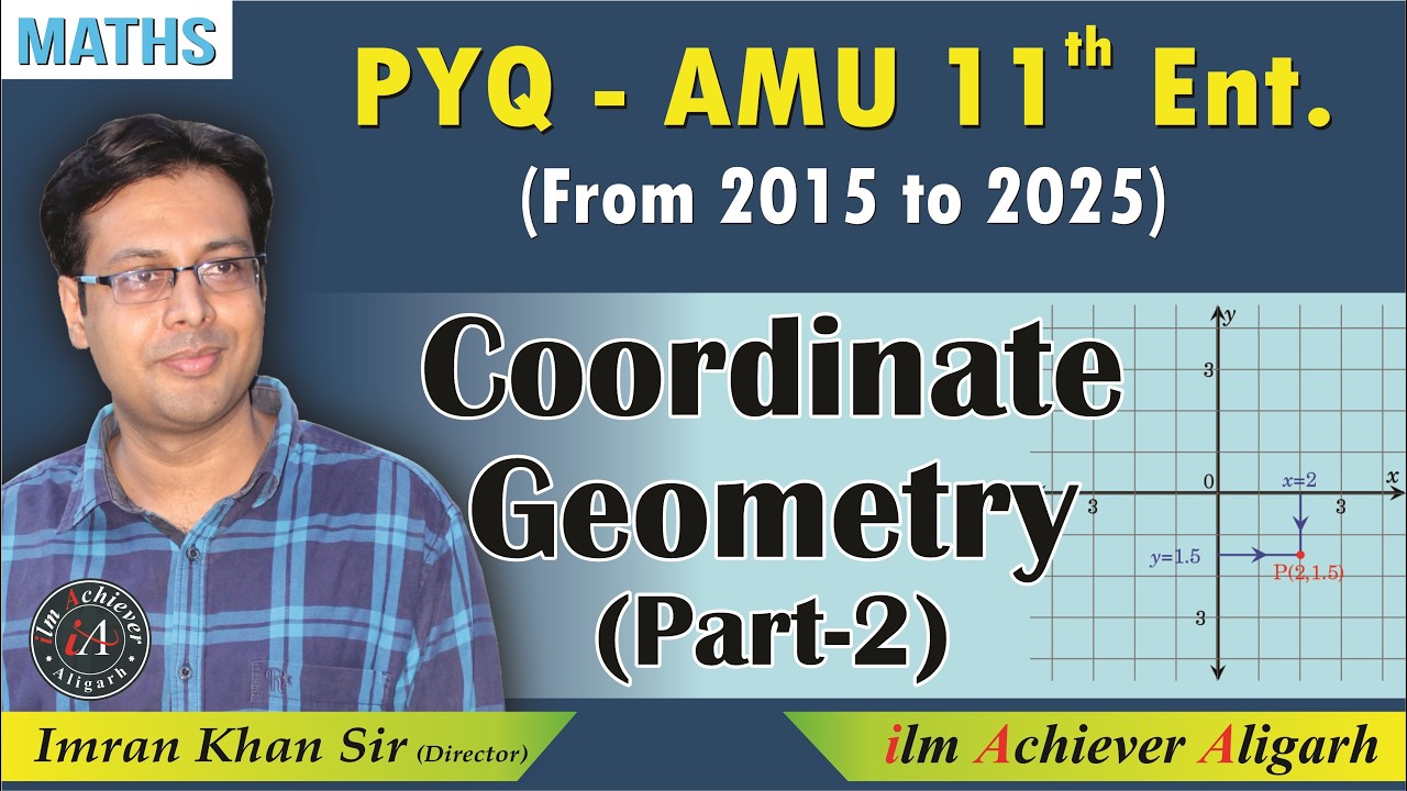 AMU 11 Entrance Science | Coordinate Geometry PYQ (2015-2025) Part-2 | By Imran Sir
