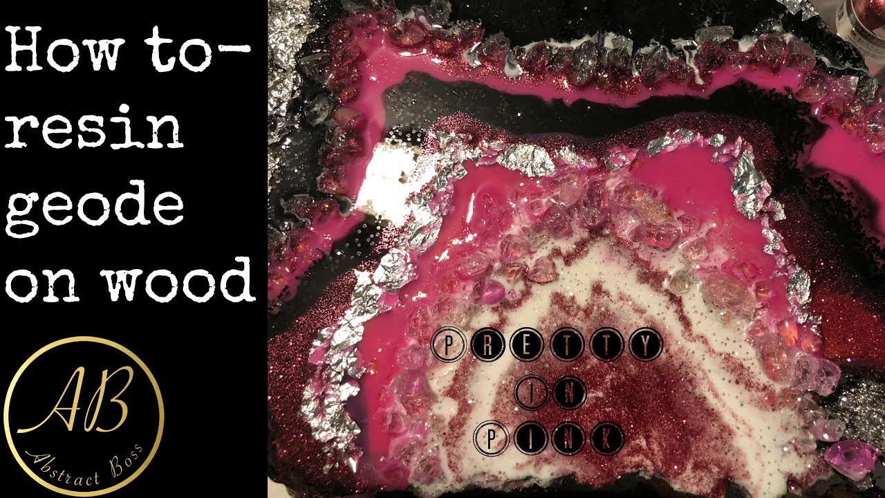 how to resin geode on wood