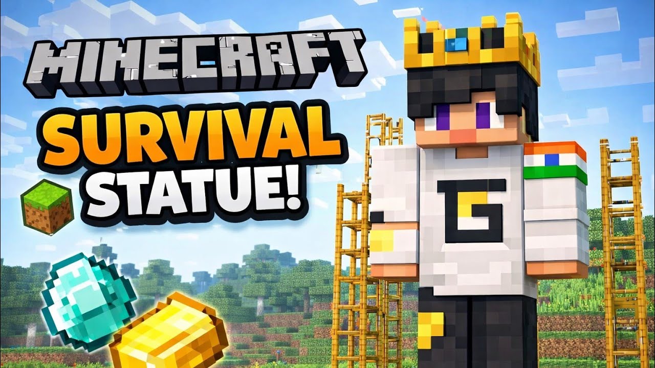 Aaj To mere statue ke liya saman jama karuga 😤 | Minecraft Survival EP-20