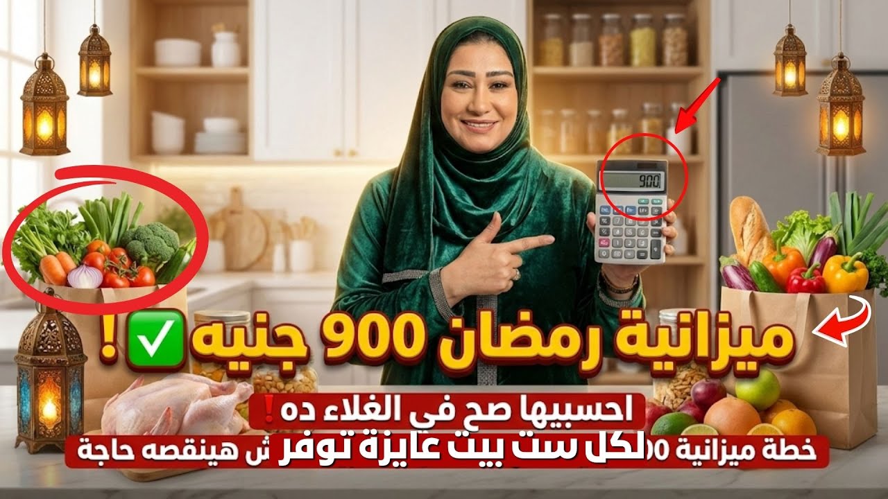 احسبيها صح في الغلاء ده❗ خطة ميزانية 900 جنيه لشهر رمضان ..✅  بيتك مش هينقصه حاجة