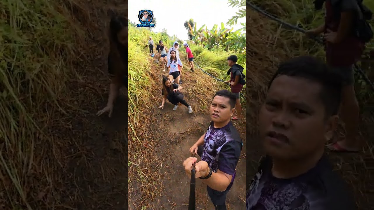 Buwis buhay ang pagbaba sa bangin😭 #viralvideo #trending 