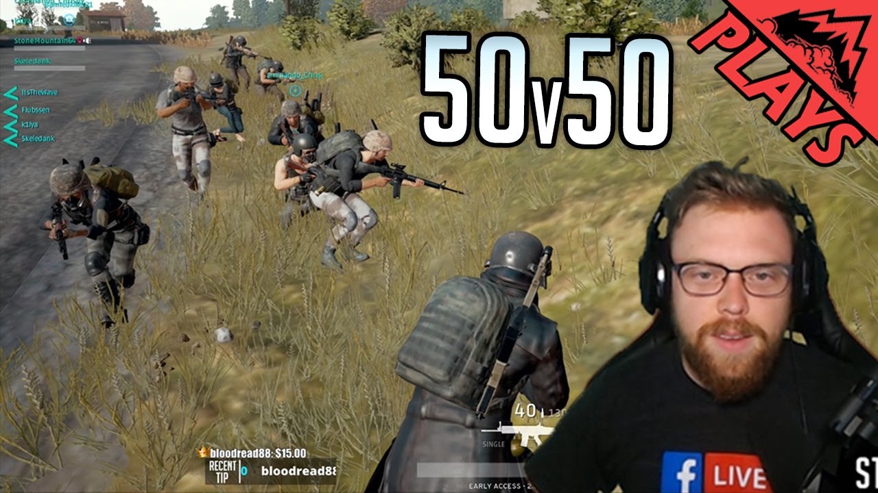 50v50 INSANITY - PlayerUnknown's Battlegrounds #54 (PUBG Gameplay Custom Games) StoneMountain64