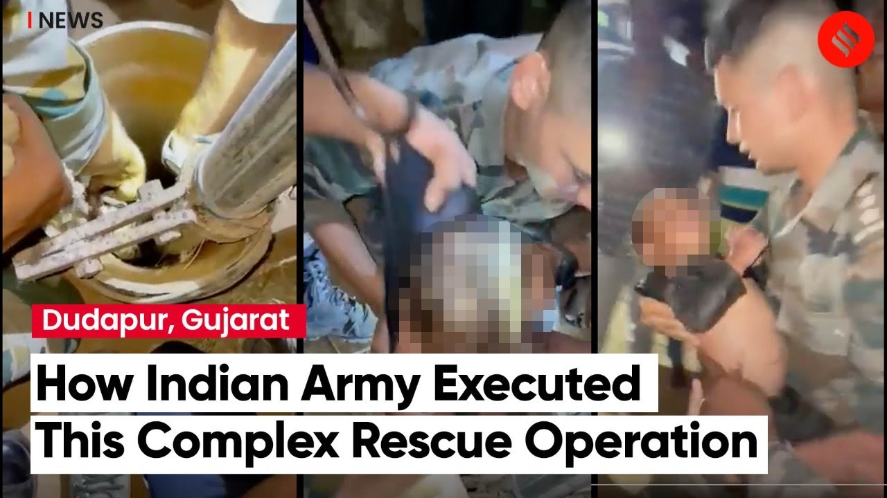 Southern Command Troops Rescue 18-month-old boy from 300ft borewell in Gujarat