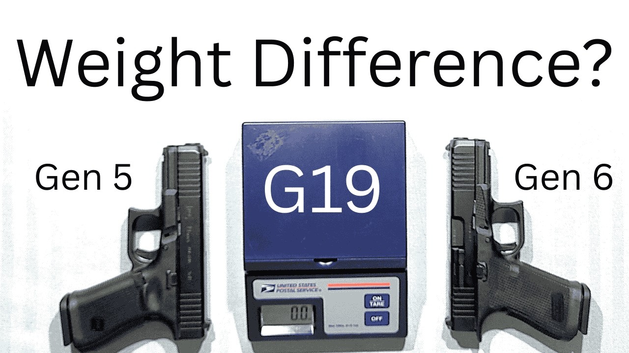 Разница в весе между Glock 19 Gen 5 и Gen 6?