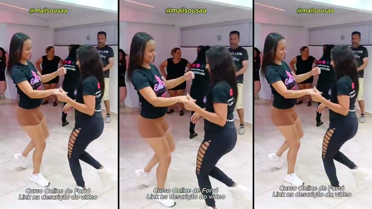 Piseirinho chihiro no Studio com Monitora e Aluna Dançando