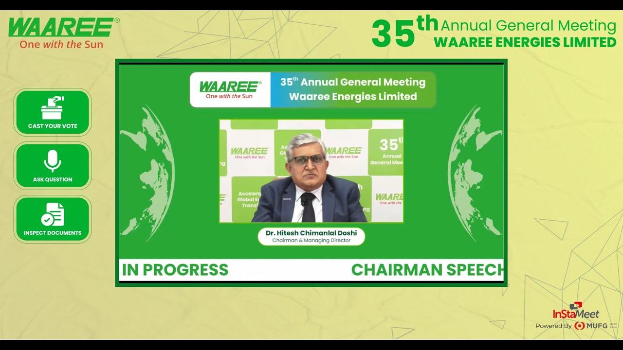Waaree's 35th AGM, Powering the Future of Energy.