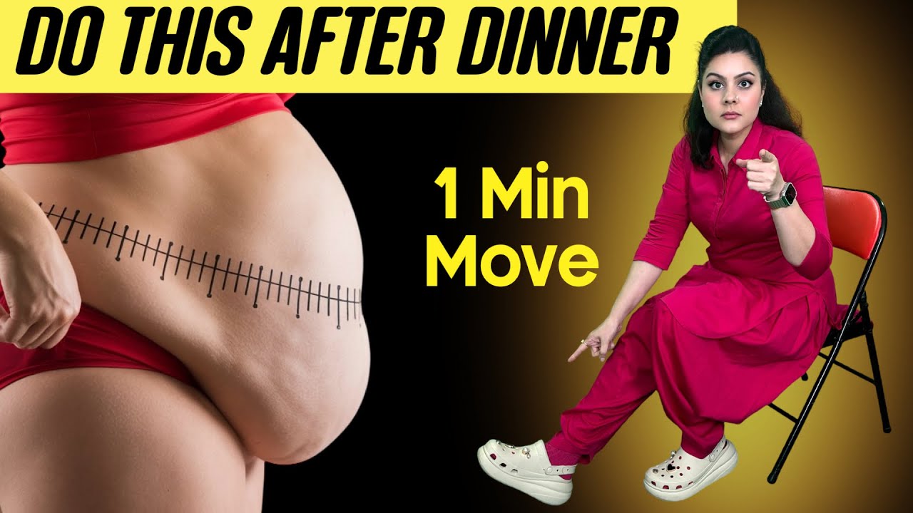 Do This Simple Exercise After Dinner to Lose Belly Fat At Night (No Crunches)