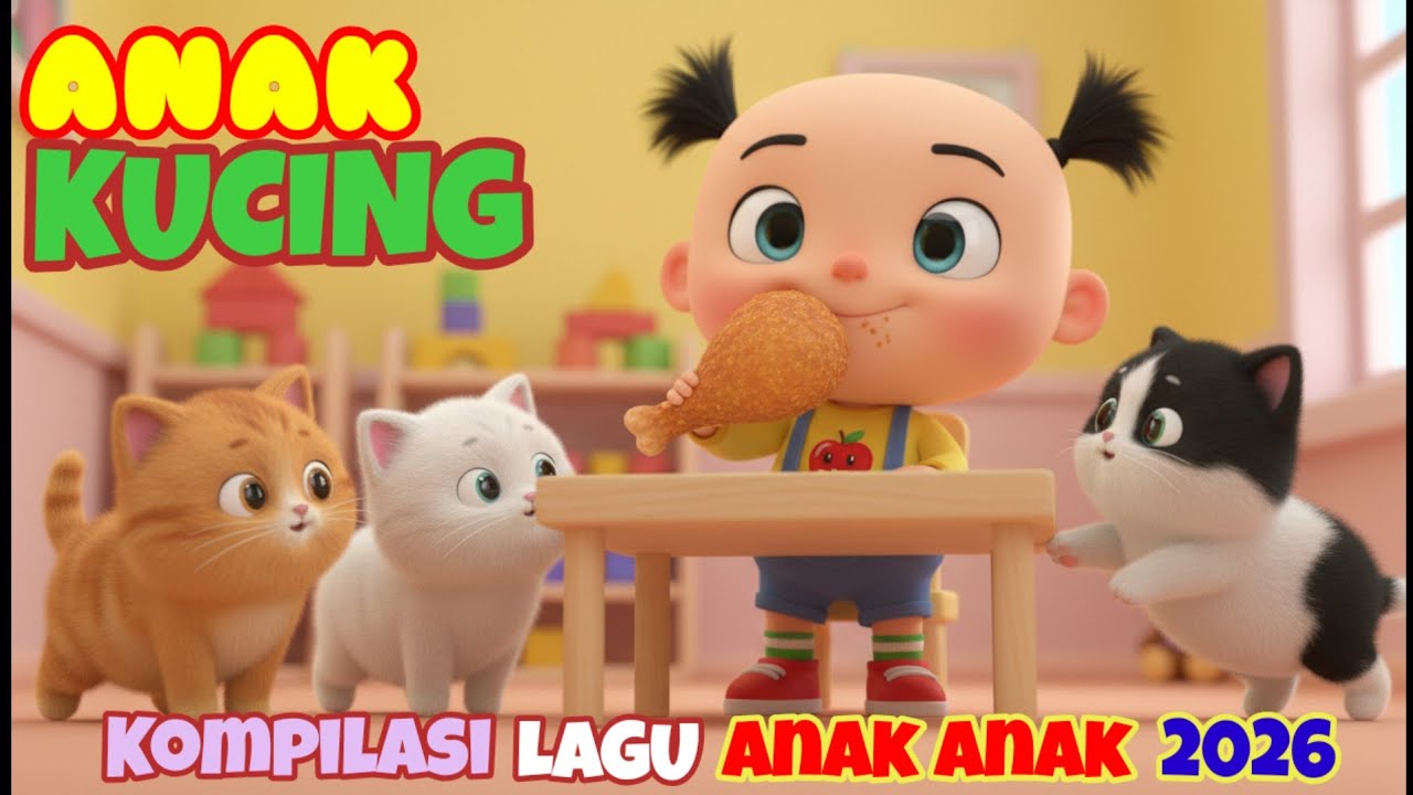 LAGU ANAK LUCU - ANAK KUCING MEONG MEONG DAN LAGU LAINNYA! - YUP YUP CARTOON
