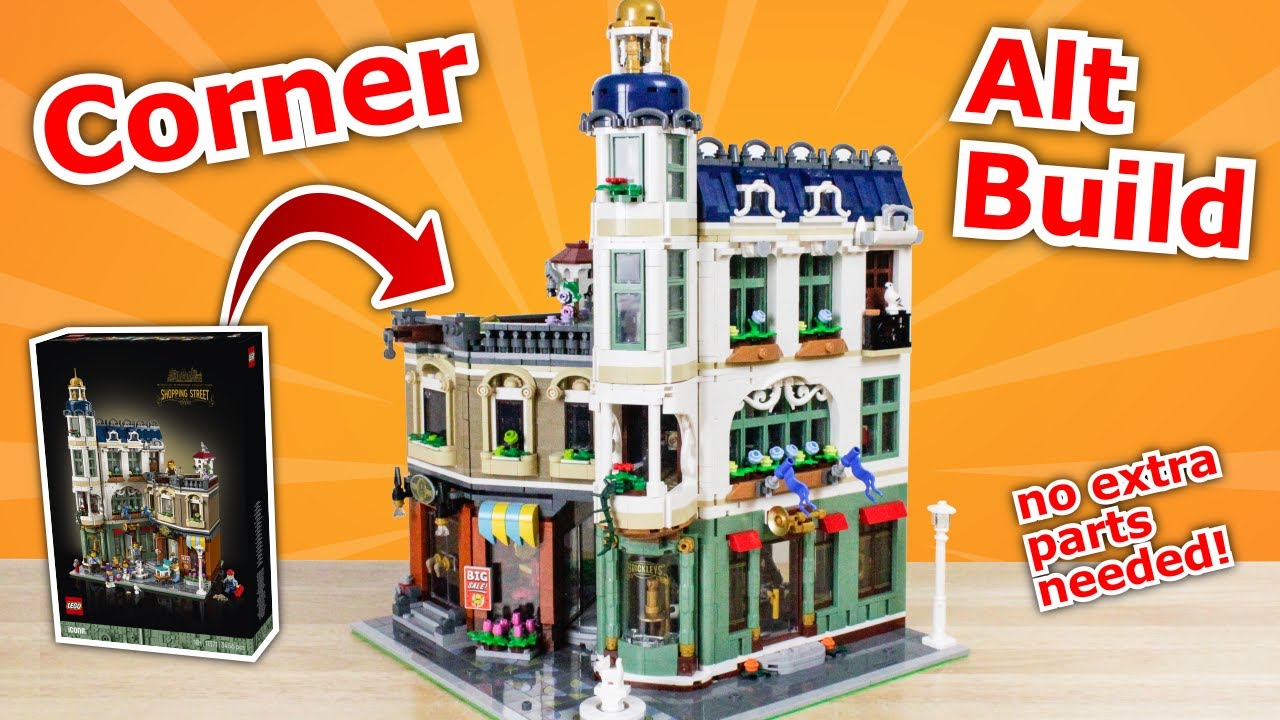 Shopping CORNER Alternate Build! - Lego Shopping Street Alt Build MOC