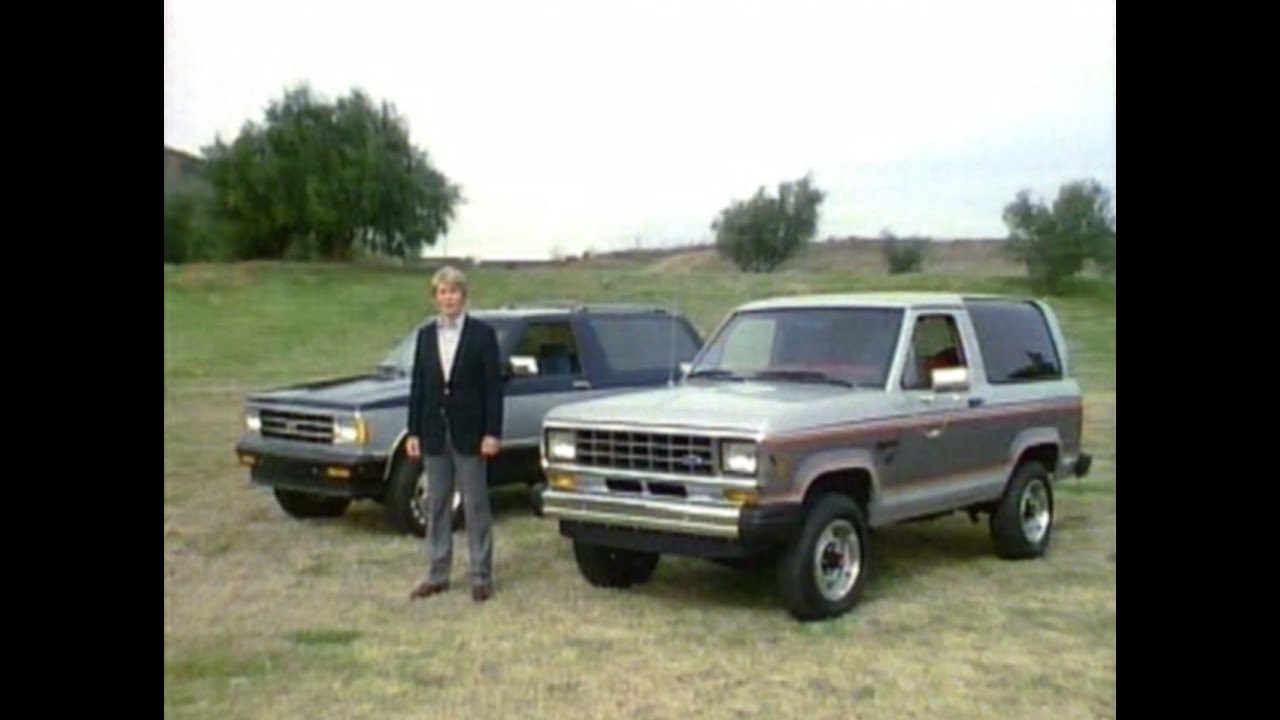 Рекламный видеоролик производителя лазерных дисков Ford Bronco II 1983 года против Chevrolet S-10...