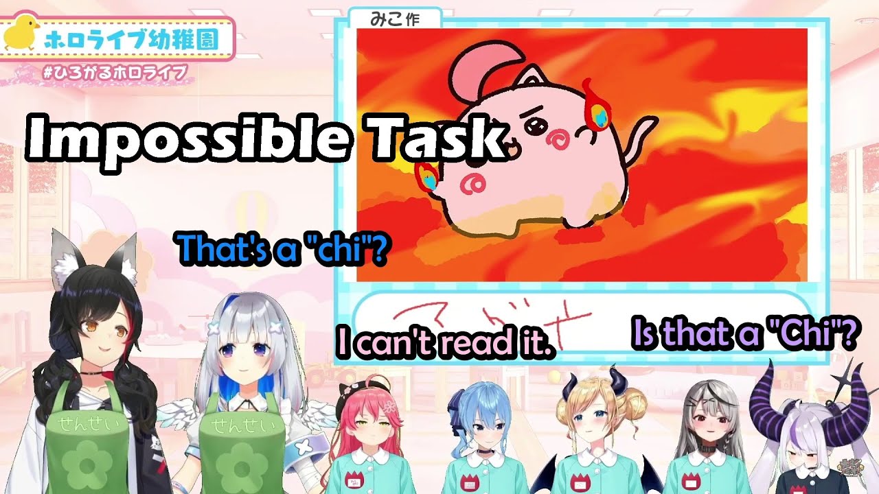 Mio, Kanata, Miko, Suisei, Choco and Laplus are Speechless After Saw Chloe's Unreadable Handwriting