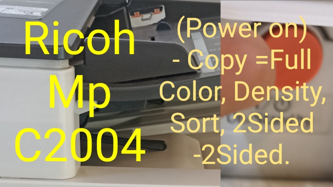 (Ricoh Mp C2004 -power on -Copy, Density,Sort,2sided -2 sided) 20 August 2023.