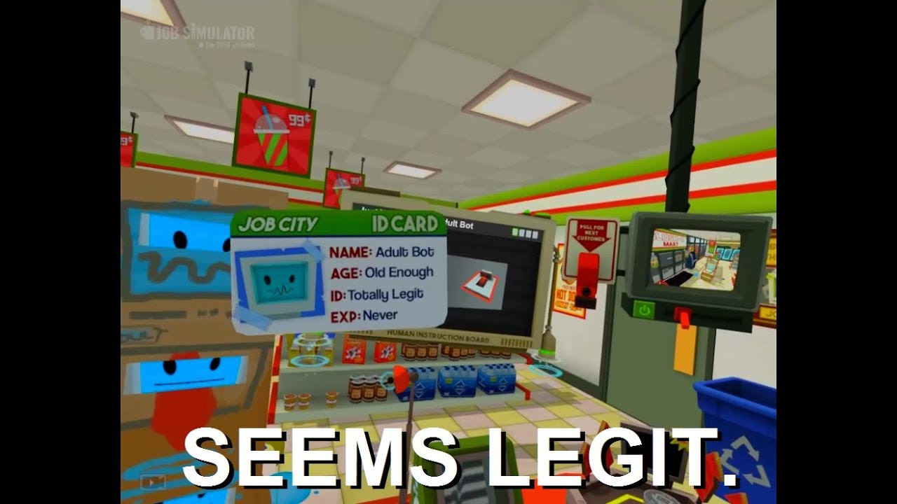 Job Simulator Ep.1: Store Clerk (VR gameplay, no commentary)
