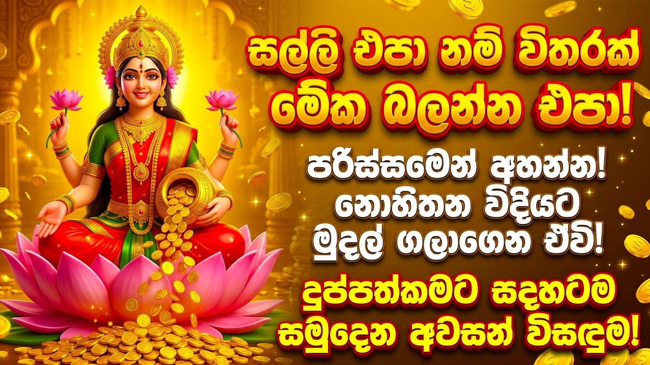 සල්ලි එපා නම් බලන්න එපා! 🛑 - lakshmi maniyo | lakshmi maniyo wadina gathawa | lakshmi maniyo gatha
