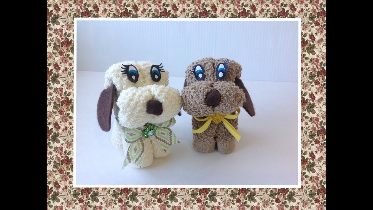 PERRITO HECHO CON TOALLITA FACIAL.- DOGGY FACECLOTH .