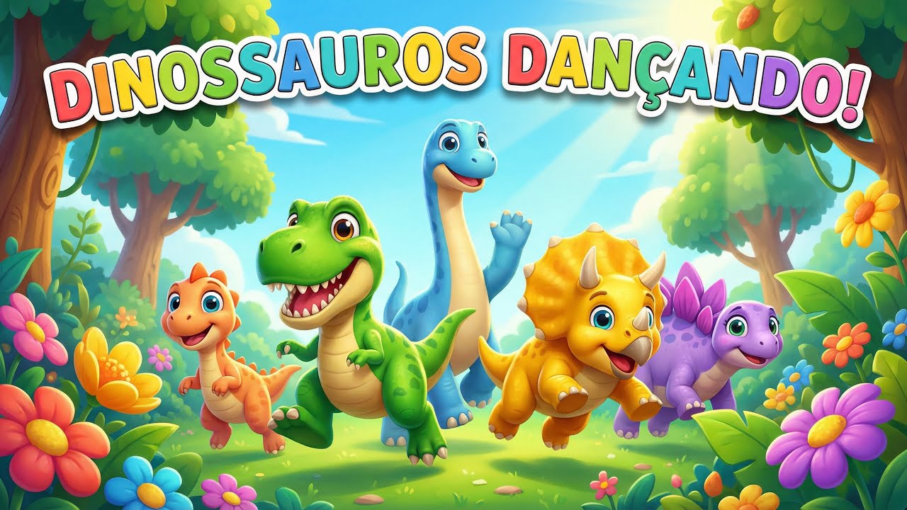 VOCÊ JÁ VIU DINOSSAUROS DANÇANDO? 🦖🎶 | Música Infantil 3D