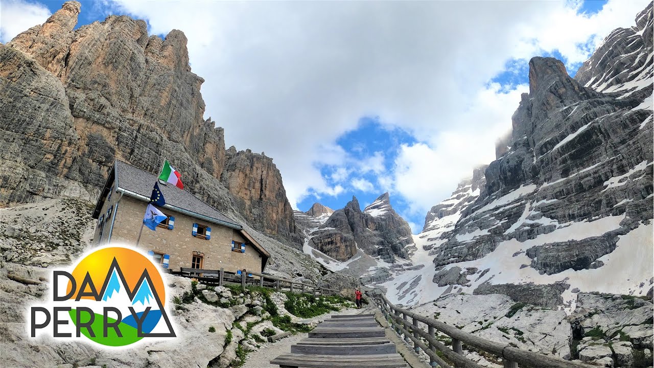 RIFUGI TUCKETT E SELLA&bull; DOLOMITI DI BRENTA&bull;Madonna di Campiglio&bull;Cascate di Vallesinella; TRENTINO.