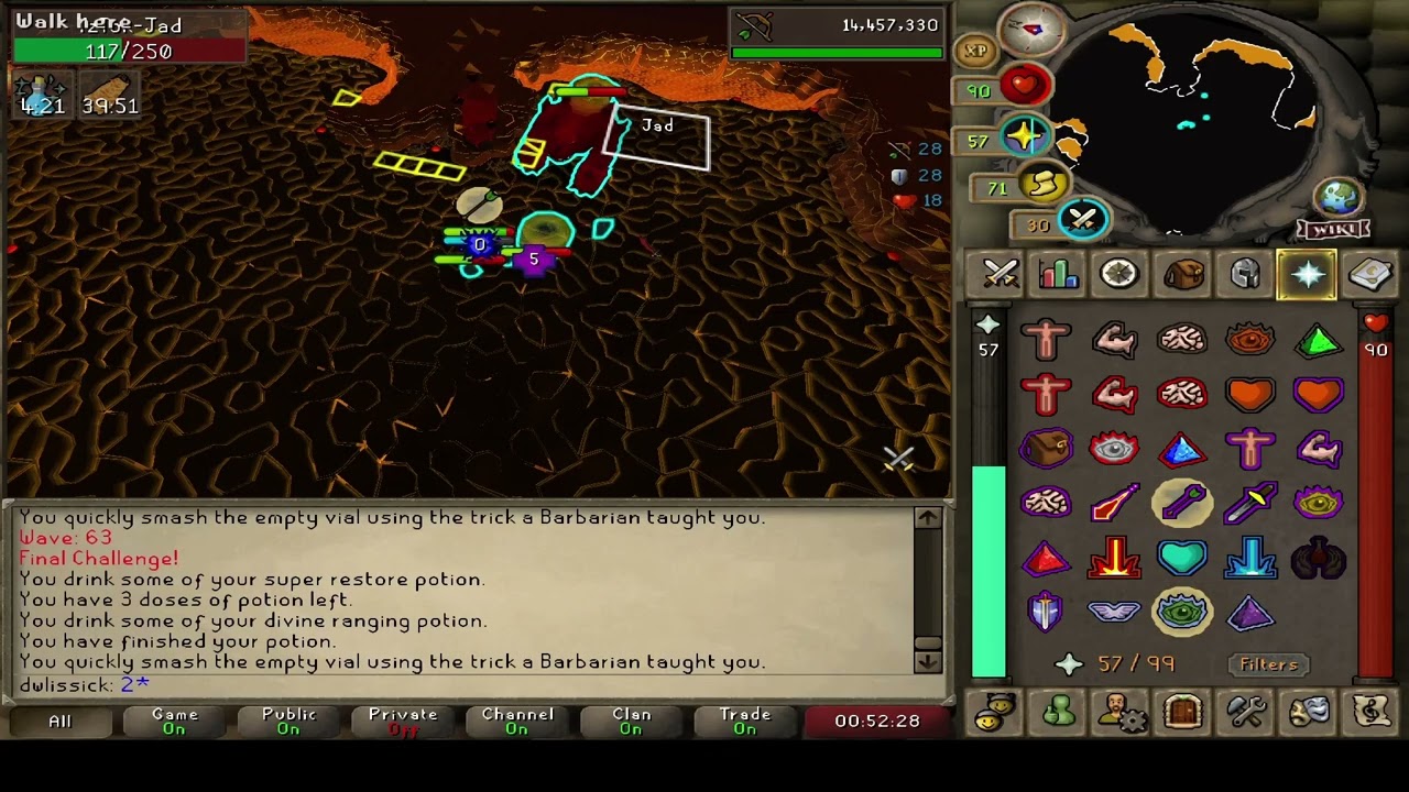 Another personal best 41:03 at Fight Caves