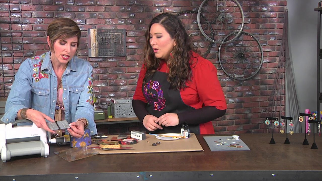 Make earrings from cut up cookie tins on Make It Artsy with Candie Cooper (403-4)