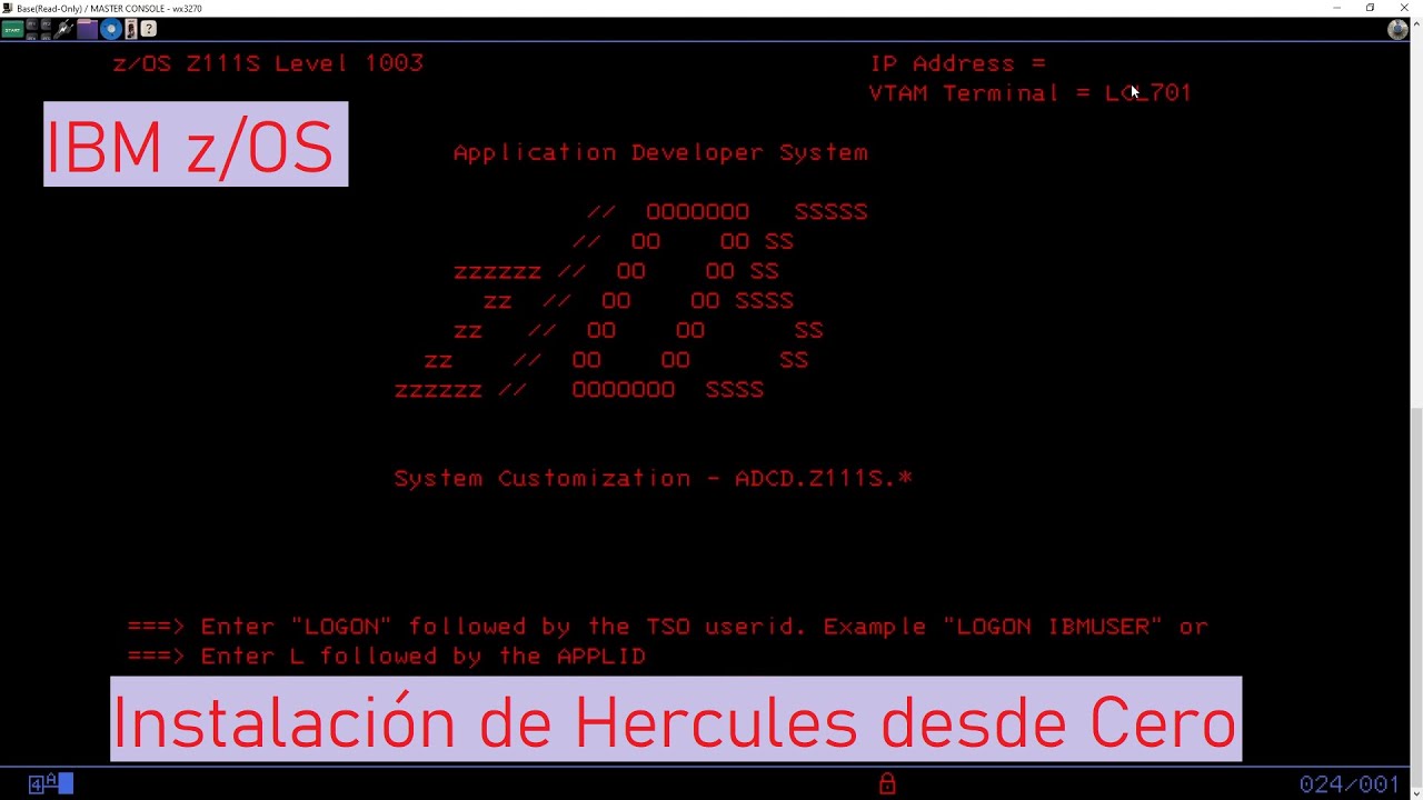 IBM z/OS: Instalación de Hercules y configuración desde Cero (este es el bueno)
