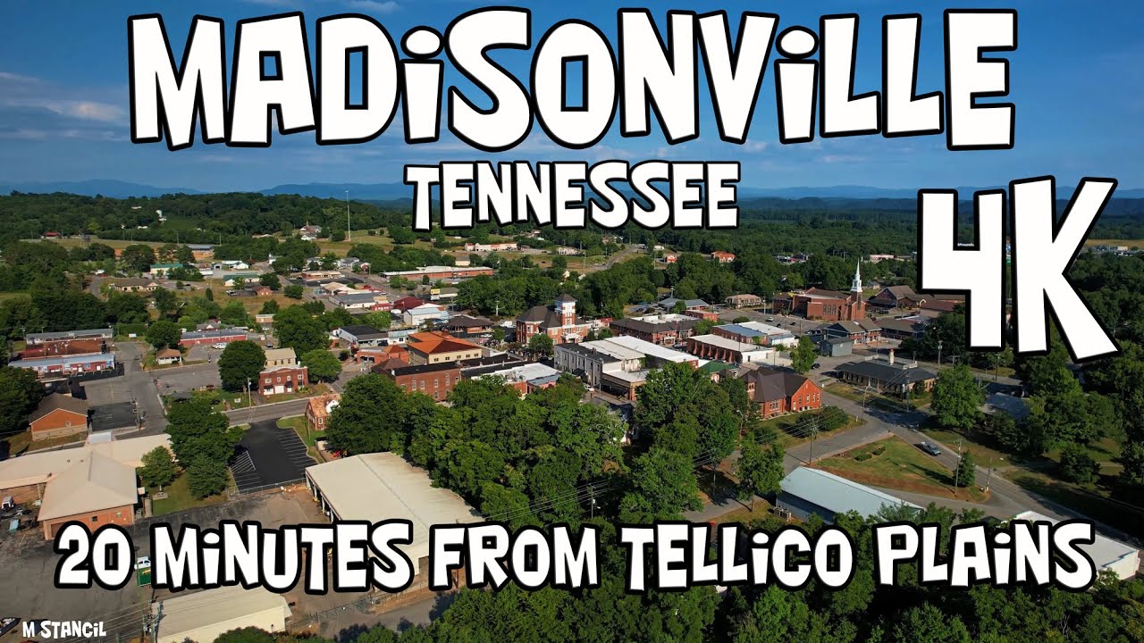 Madisonville Tennessee 4K  (DJI Mavic Air 2S Drone Footage)  20 Minutes from Tellico Plains!!