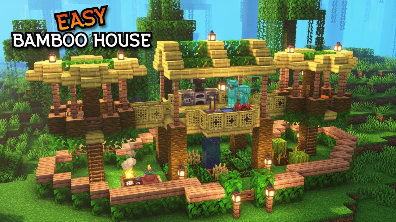 Minecraft | Easy Bamboo Jungle House | Relaxing Build Tutorial