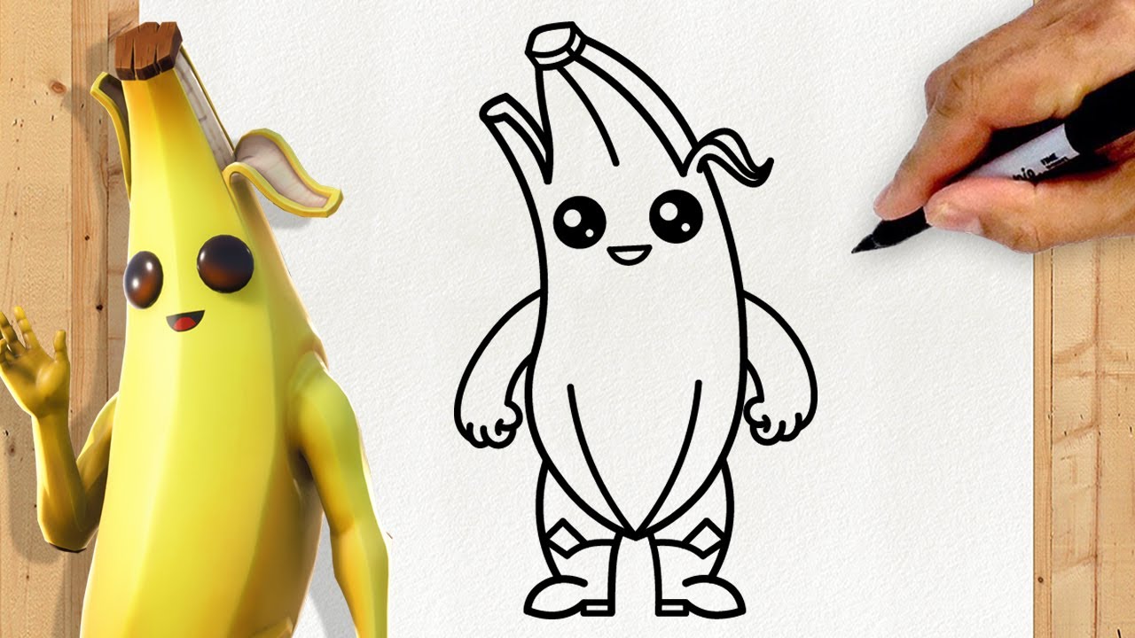 Como Desenhar a Skin de Banana do Fortnite | Agente Peely