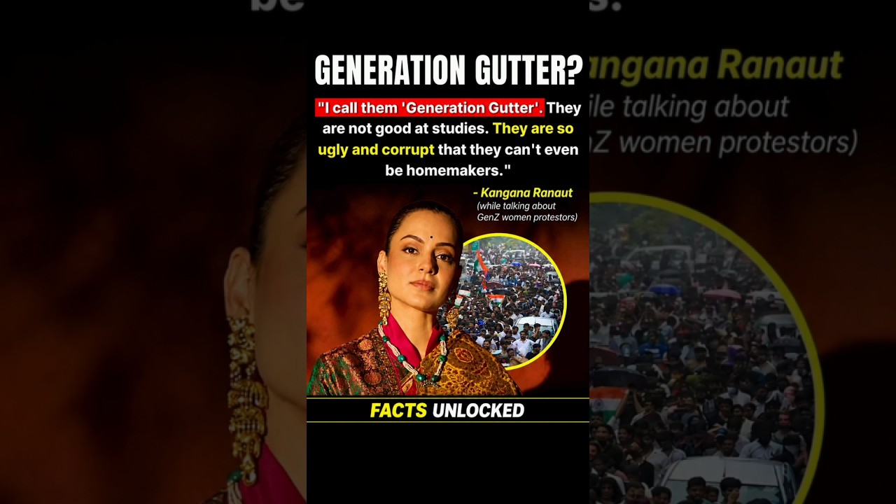 &ldquo;Generation Gutter&rdquo; 😱 Kangana Ranaut&rsquo;s Remark on Gen Z Protesters Sparks Outrage! #news