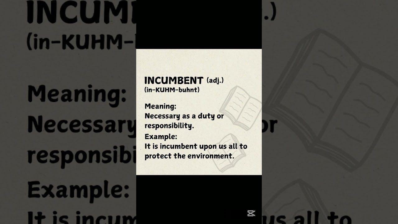 #shorts vocabulary | INCUMBENT