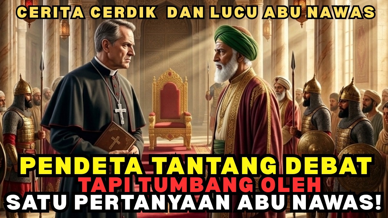 PENDETA MENANTANG ULAMA BAGHDAD, TAPI TUMBANG OLEH SATU PERTANYAAN ABU NAWAS! #kisahabunawas
