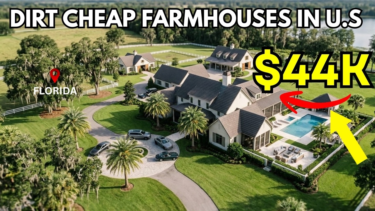 10 Dirt -cheap FLORIDA farmhouses with MASSIVE LAND - You CAN AFFORD NOW !