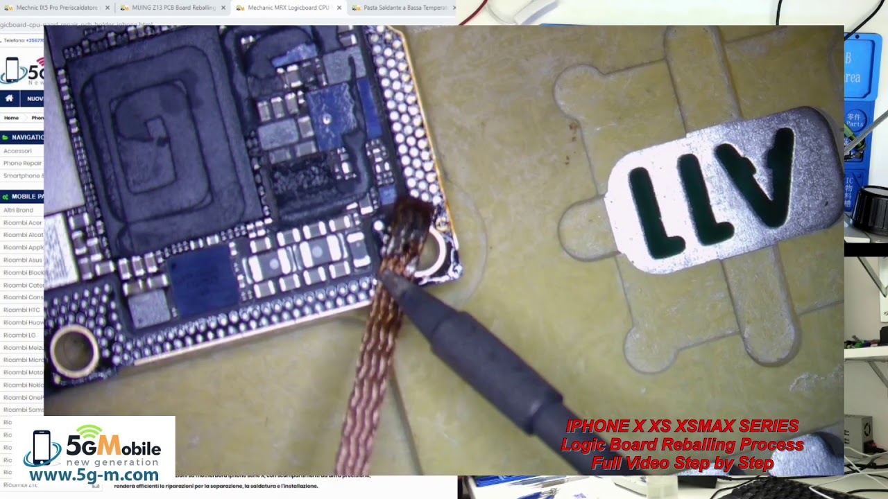 TEARDOWN IPHONE X XS XSMAX SERIES Logic Board Reballing Process Full Video Step by Step